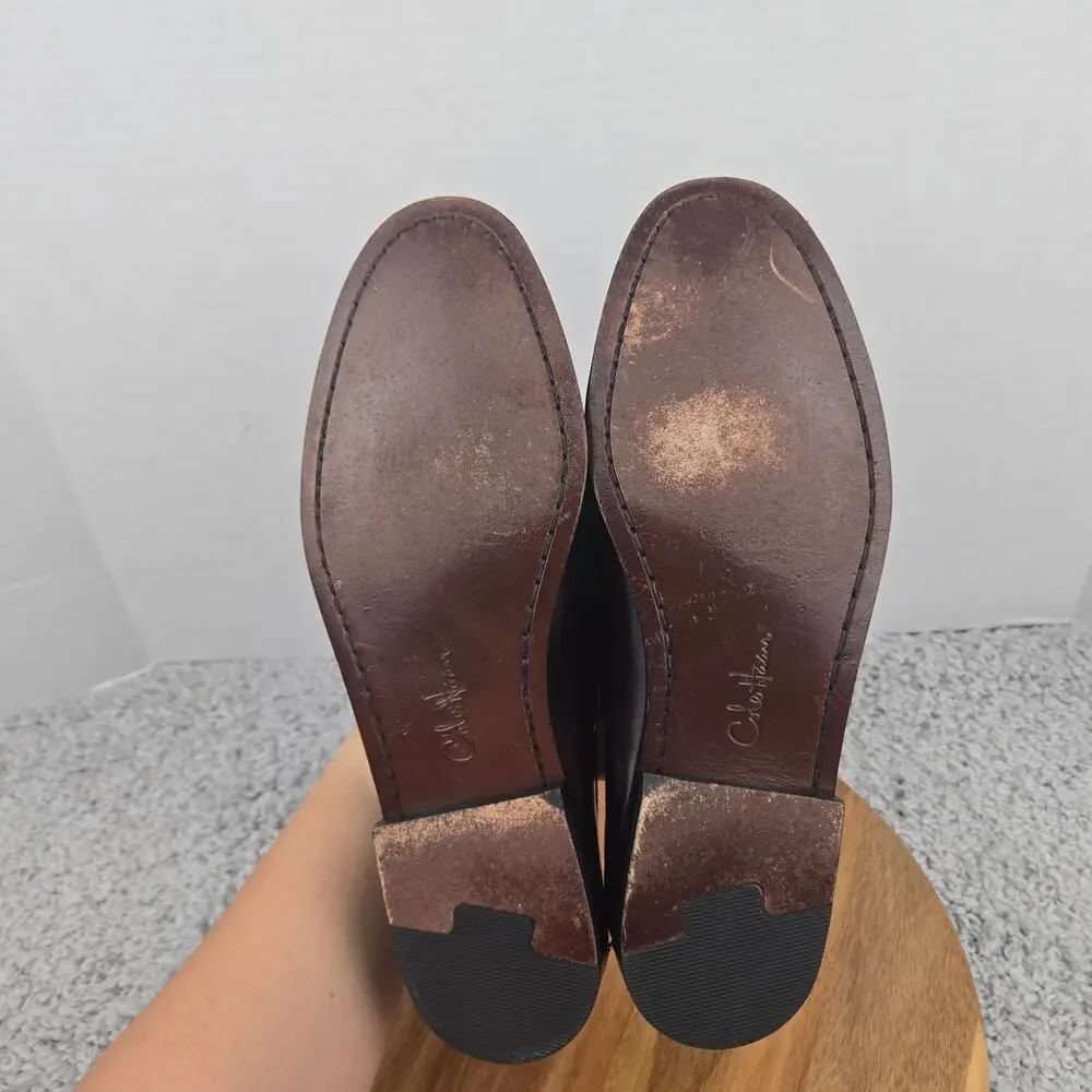 Cole Haan Mens 10D Pinch Dark Brown Leather Casual Lifestyle Daily Penny Loafer